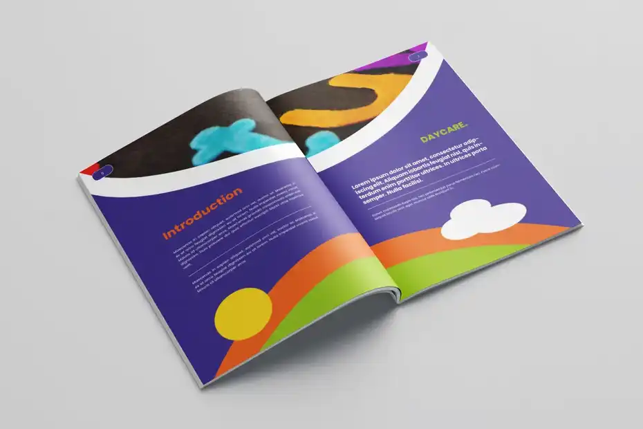 قالب ایندیزاین بروشور مراقبت روزانه Day Care Brochure Vol.6 - 3