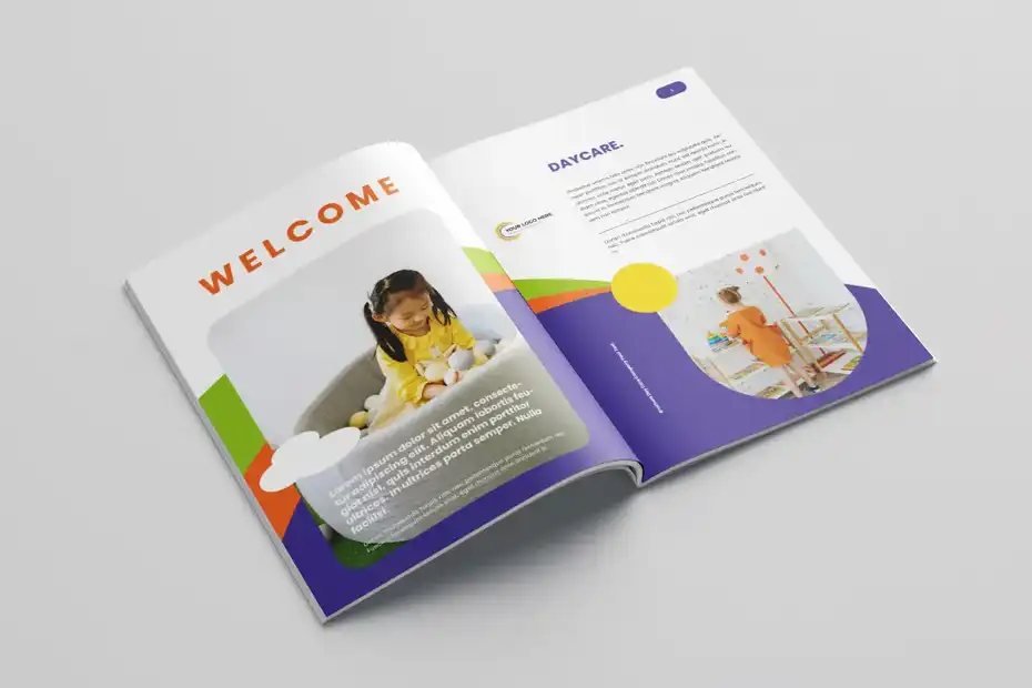 قالب ایندیزاین بروشور مراقبت روزانه Day Care Brochure Vol.6 - 11