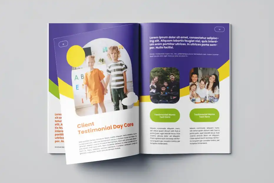 قالب ایندیزاین بروشور مراقبت روزانه Day Care Brochure Vol.6 - 13