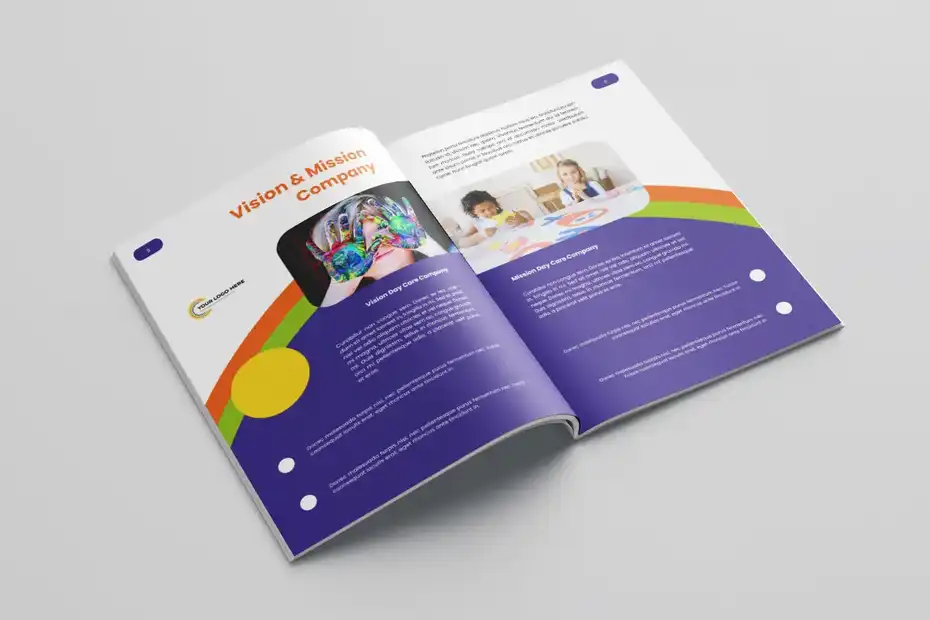 قالب ایندیزاین بروشور مراقبت روزانه Day Care Brochure Vol.6 - 15