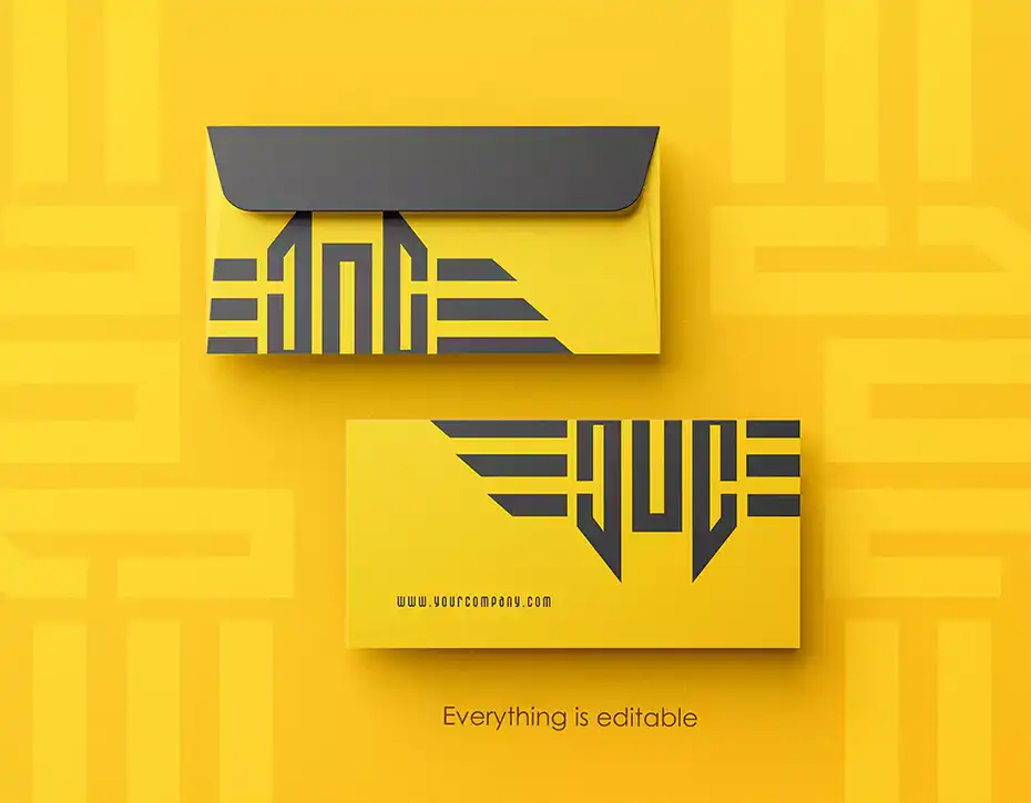 موکاپ پاکت نامه Dl envelope mockup template - 1