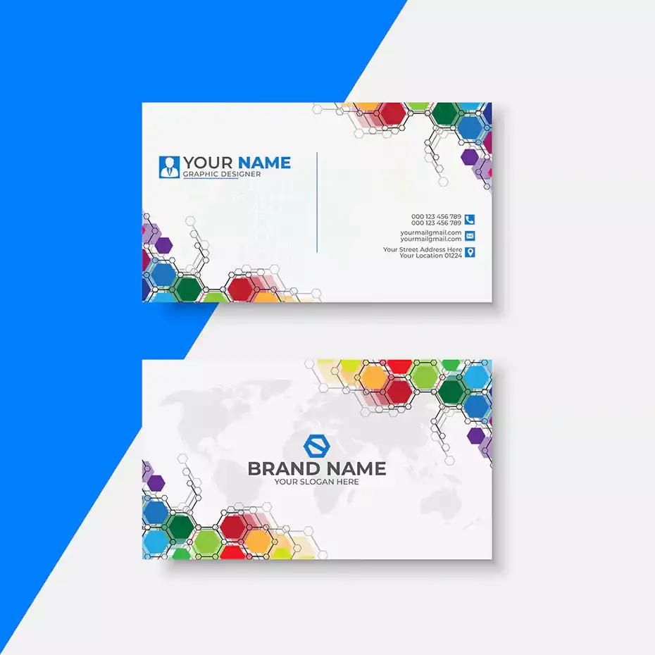 طرح لایه باز کارت ویزیت آموزشگاه 9 - 1