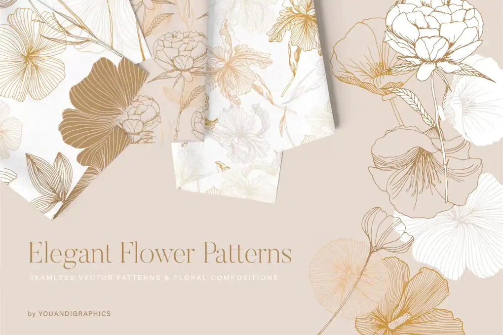 پترن گل Elegant Flower Patterns - 2