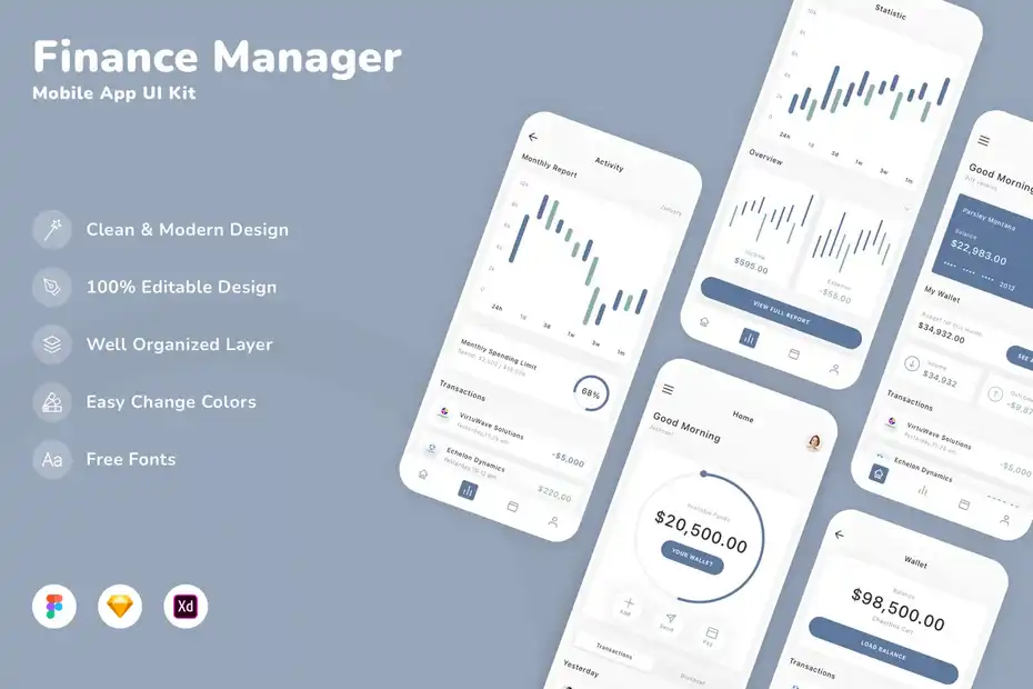 رابط کاربری اپلیکیشن مدیریت مالی - 1
