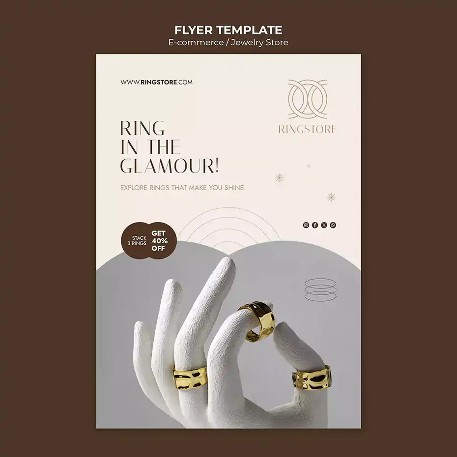 طرح لایه باز تراکت طلا فروشی 1 - 1