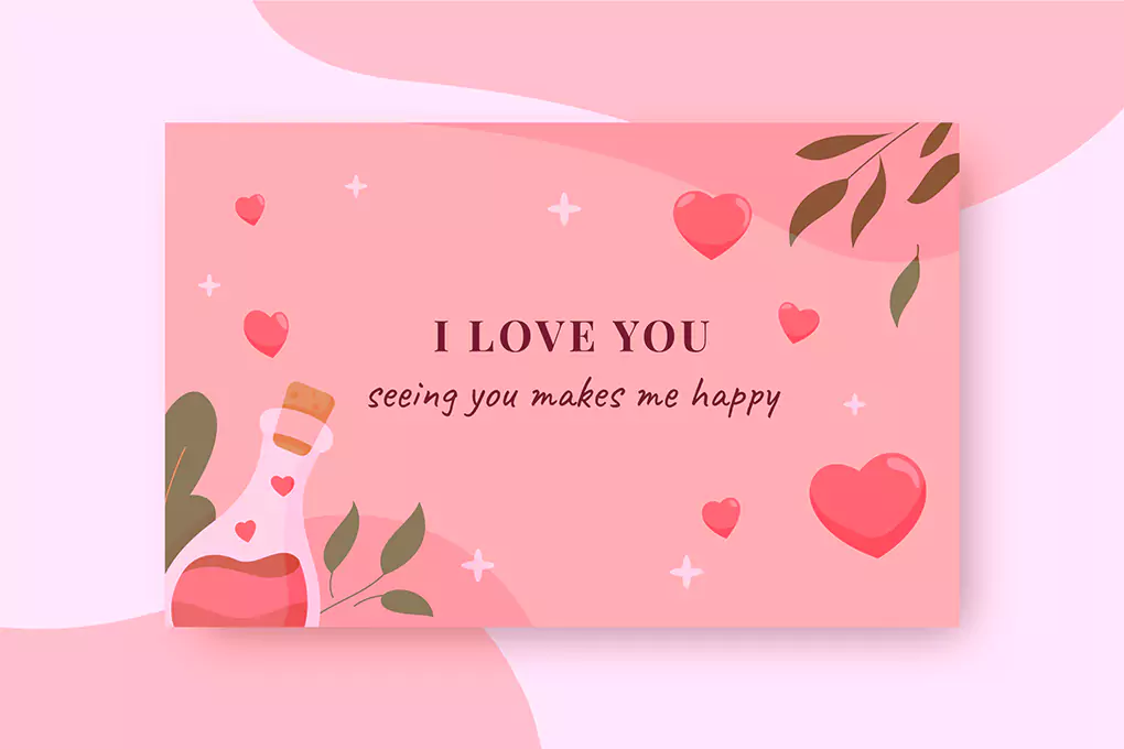 طرح لایه باز کارت تبریک عاشقانه - 2