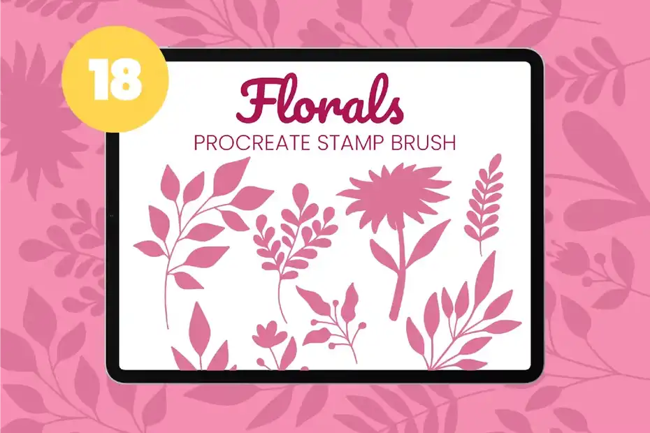براش پروکریت Florals Procreate Stamp Brush Vol2 - 1