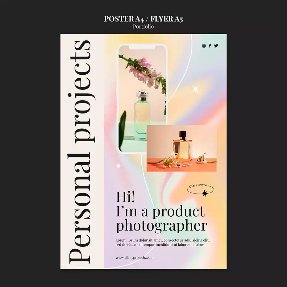 طرح لایه باز پوستر عطر و ادکلن - 1