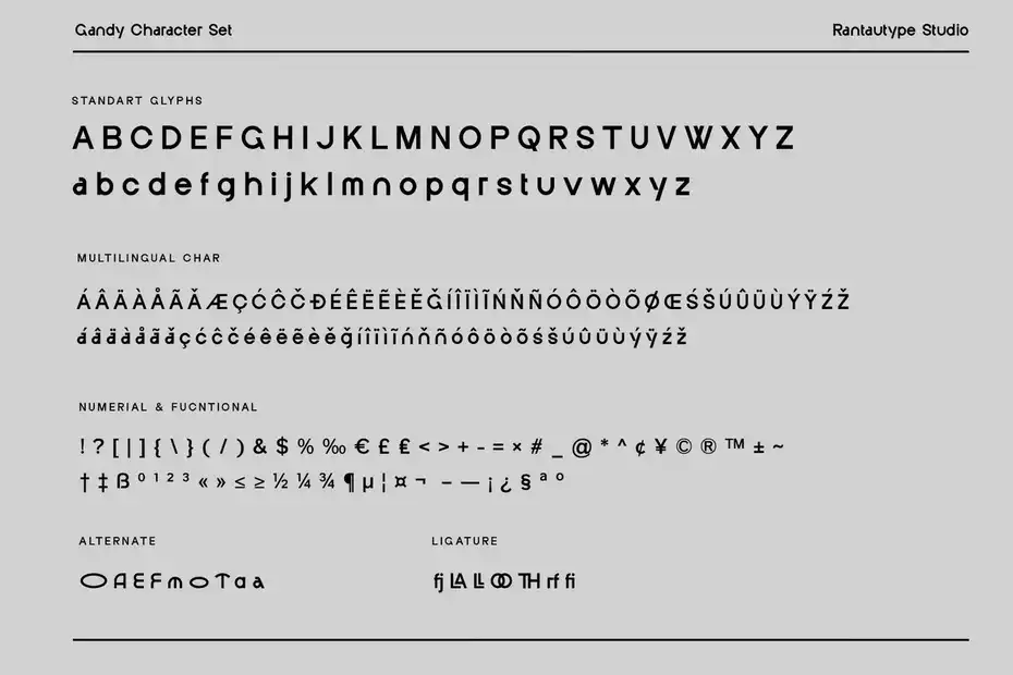 فونت انگلیسی مدرن Gendy Modern Sans Font - 7