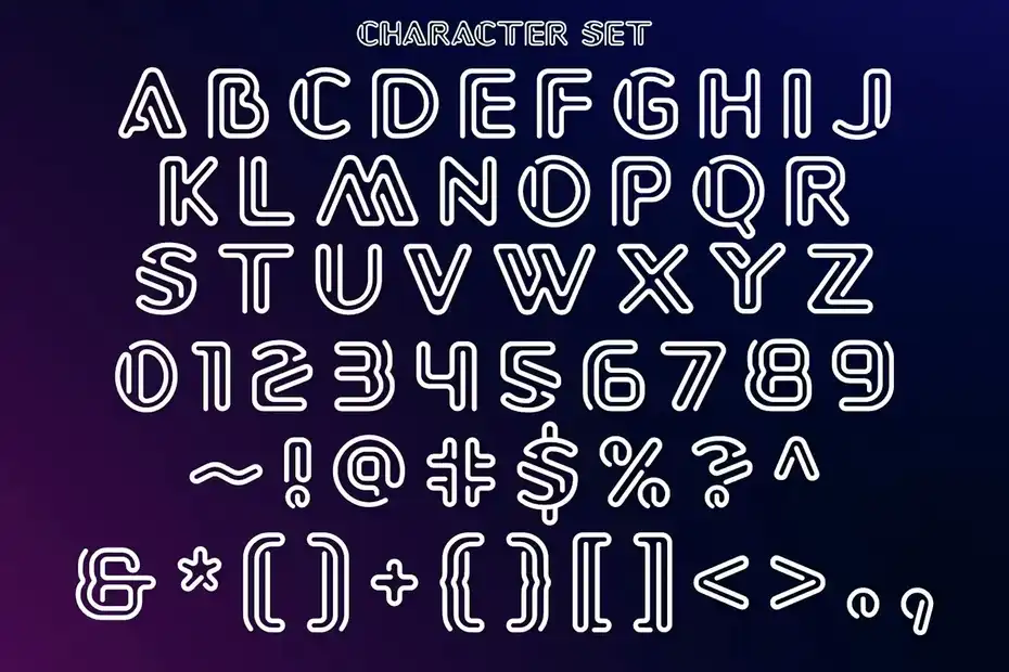 دانلود فونت نئونی درخشان Gleamy Neon - Futuristic Neon Light font - 12 دانلود فونت نئونی درخشان - 11