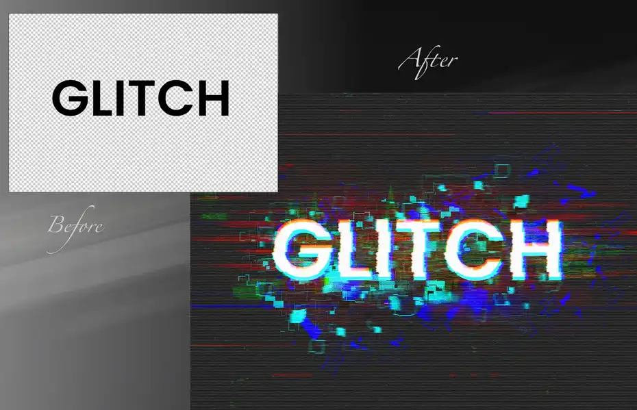 افکت متن گلیچ Glitch - 1