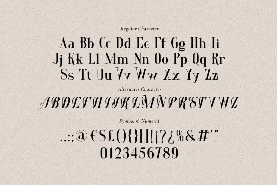 فونت انگلیسی کلاسیک Gomied Aesthetic - Serif Display Font - 1