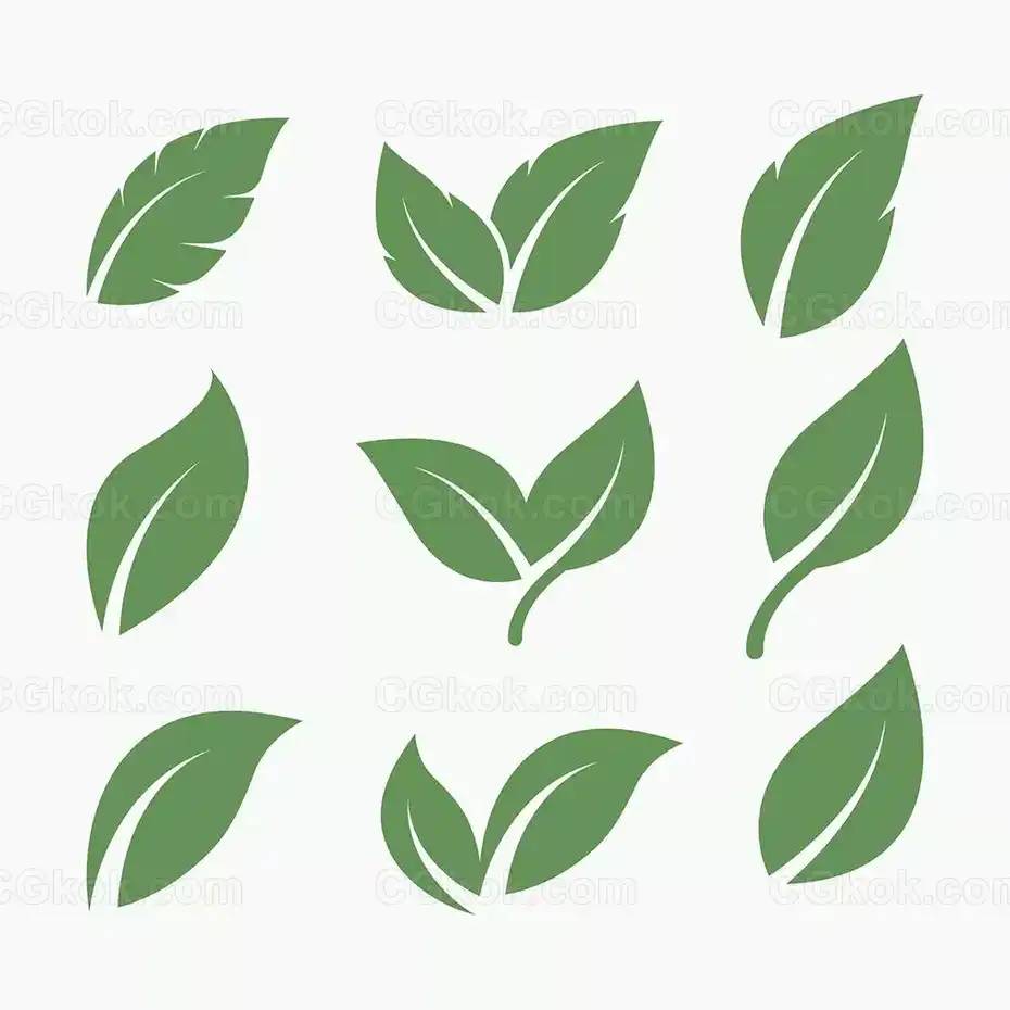 آیکون برگ سبز - 1