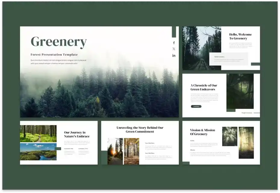 قالب پاورپوینت Greenery - 1