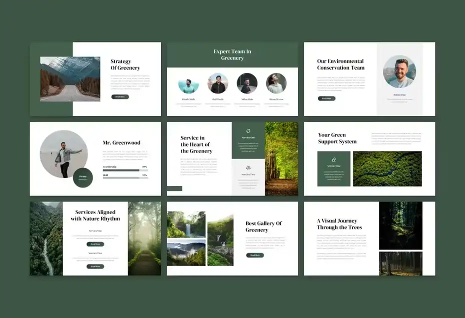 قالب پاورپوینت Greenery - 3