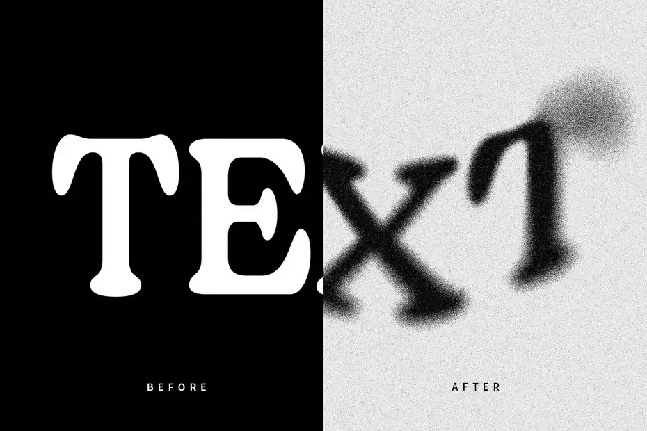 افکت متن گرانج Grunge Dissolving PSD Text Effect - 3