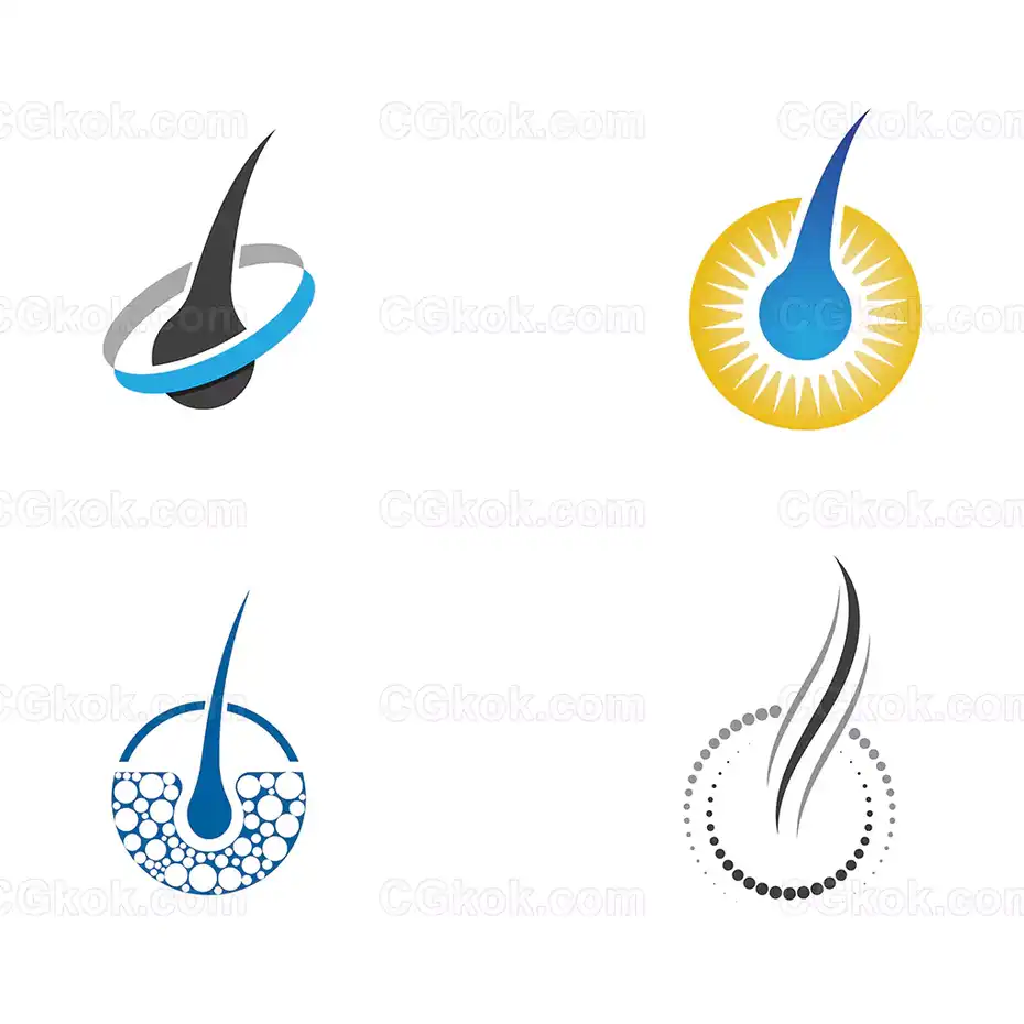 دانلود 4 طرح لوگو کاشت مو - 1