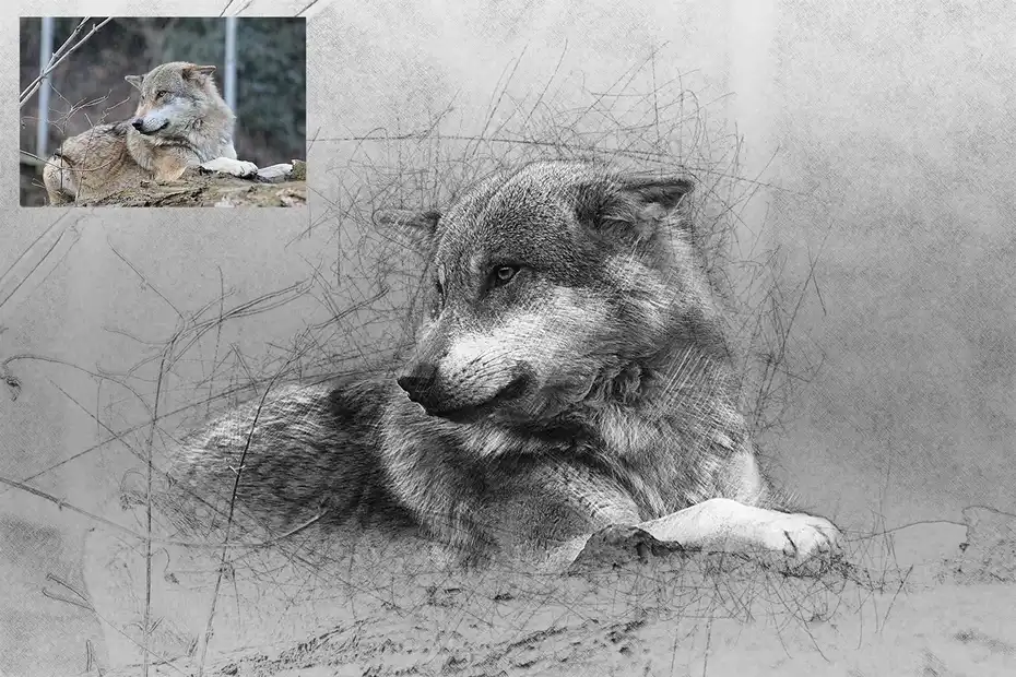 دانلود اکشن فتوشاپ تبدیل عکس به طراحی دستی Hand Drawn Photoshop Action - 8 اکشن فتوشاپ تبدیل عکس به طراحی دستی - 7