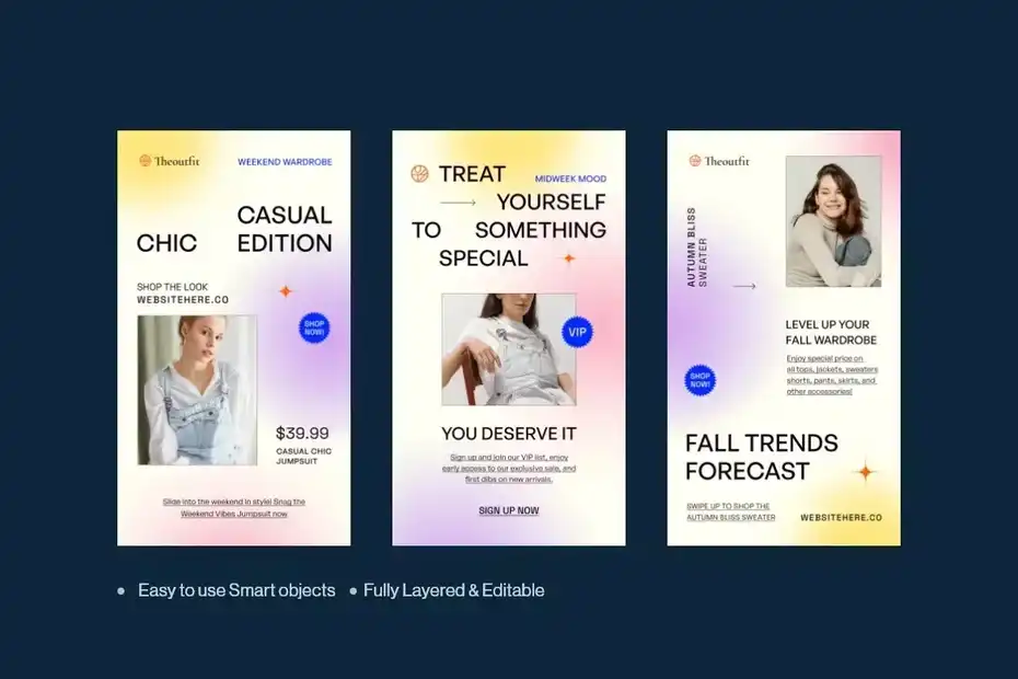 طرح لایه باز استوری اینستاگرام فشن Insta Stories Fashion - 3