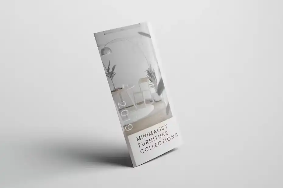 طرح لایه باز بروشور دکوراسیون داخلی سه لت 5 - 7