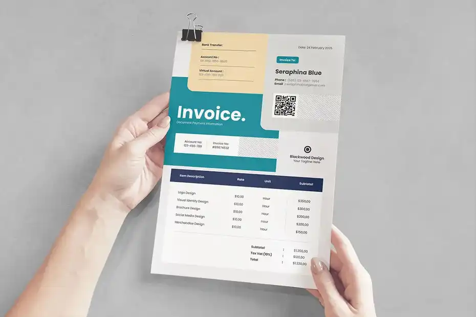 طرح لایه باز فاکتور Invoice Templates - 3