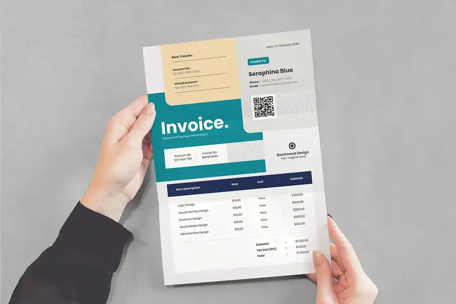طرح لایه باز فاکتور Invoice Templates - 5