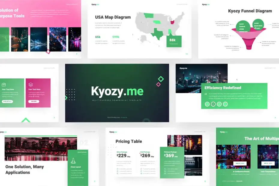 قالب پاورپوینت چند منظوره Kyozhi - 3