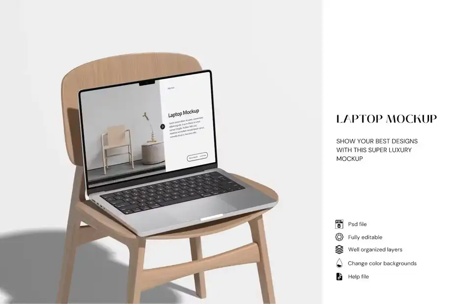 موکاپ لپ تاپ Laptop Mockup - 1