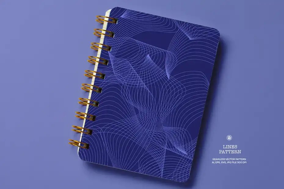 پترن خطوط آبی - 5