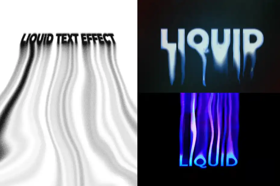 افکت متن مایع Liquid Text Effect - 1