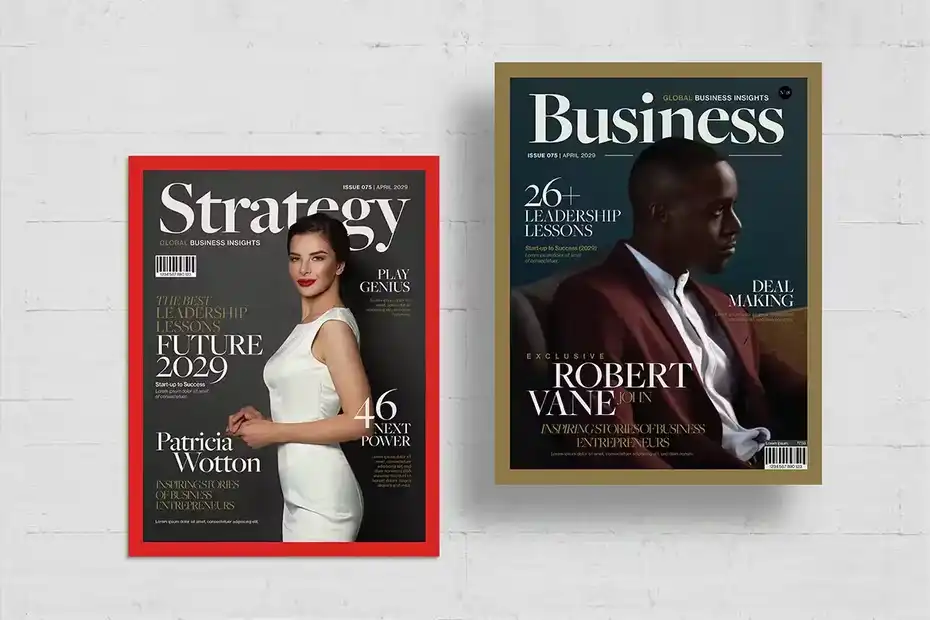 طرح لایه باز مجله Magazine Cover Templates - 1