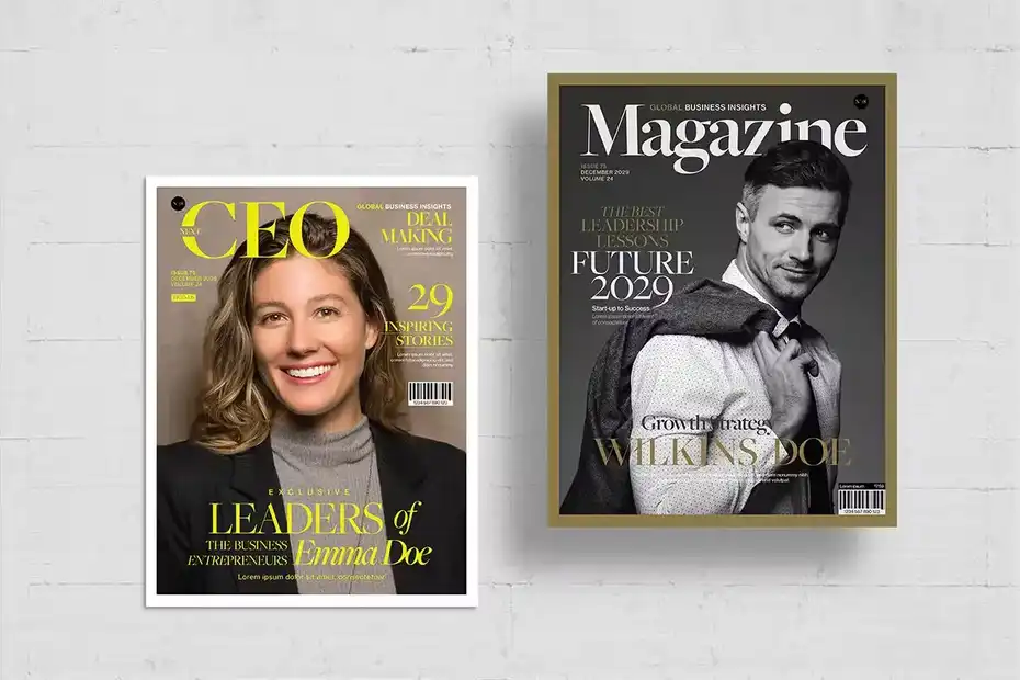 طرح لایه باز مجله Magazine Cover Templates - 3