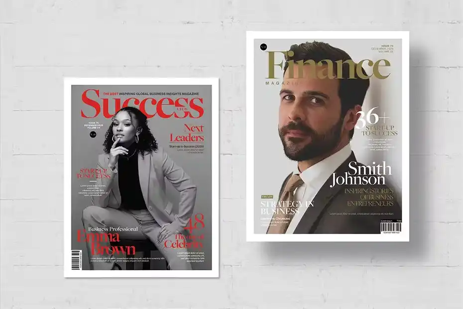 طرح لایه باز مجله Magazine Cover Templates - 5