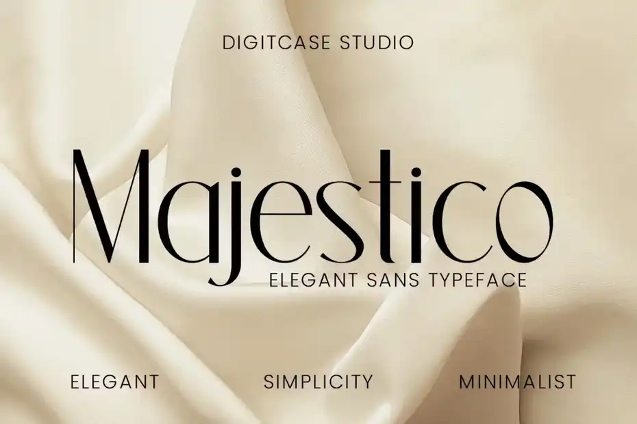 دانلود فونت انگلیسی مدرن Majestico - Elegant Sans Typeface - 2 فونت انگلیسی مدرن Majestico - 1