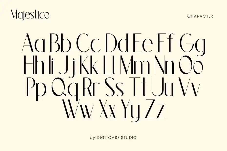 دانلود فونت انگلیسی مدرن Majestico - Elegant Sans Typeface - 18 فونت انگلیسی مدرن Majestico - 17