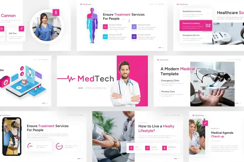قالب پاورپوینت پزشکی MedTech - 3