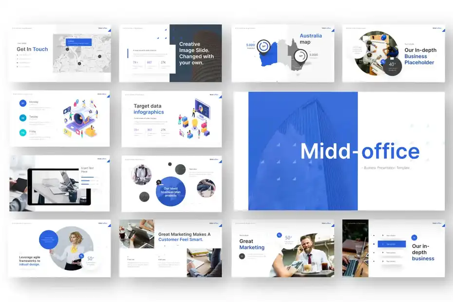 قالب پاورپوینت تجاری Midd-Office - 3