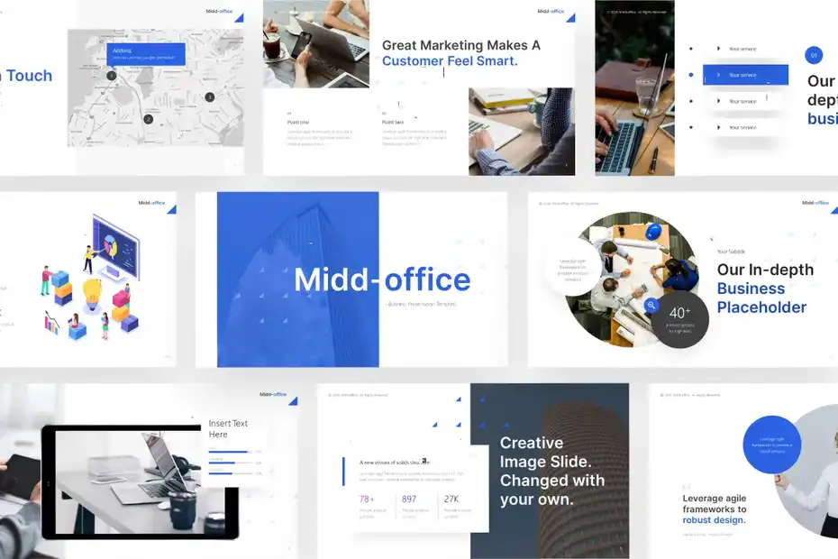 قالب پاورپوینت تجاری Midd-Office - 5