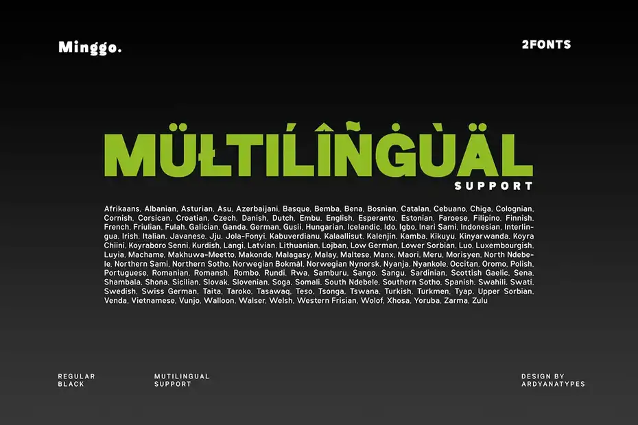 فونت انگلیسی مدرن Minggo - 23