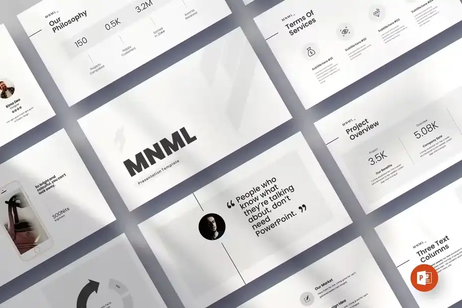 قالب پاورپوینت پرزنتیشن مینیمال Minimal PowerPoint - 1