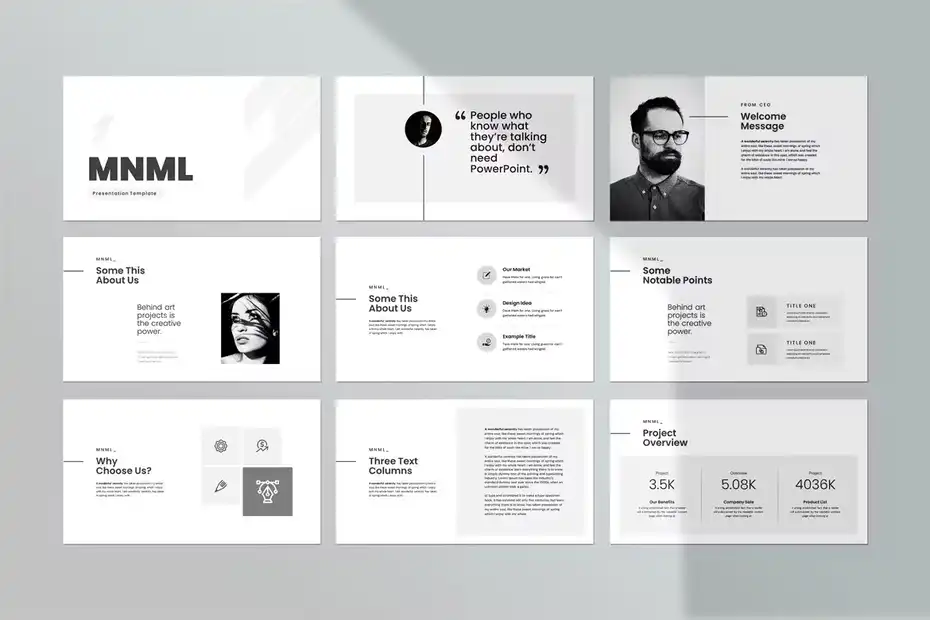 قالب پاورپوینت پرزنتیشن مینیمال Minimal PowerPoint - 3