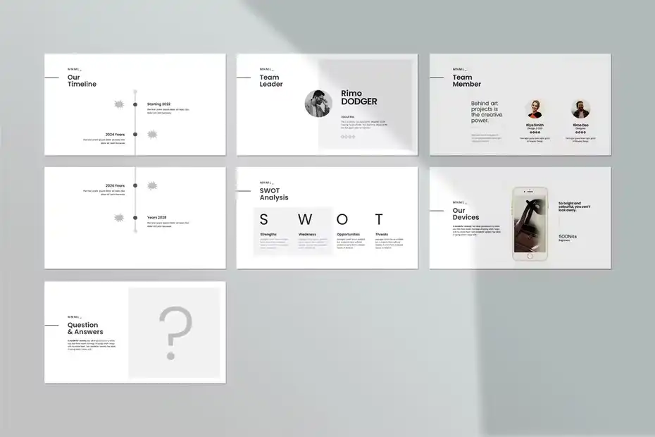 قالب پاورپوینت پرزنتیشن مینیمال Minimal PowerPoint - 9