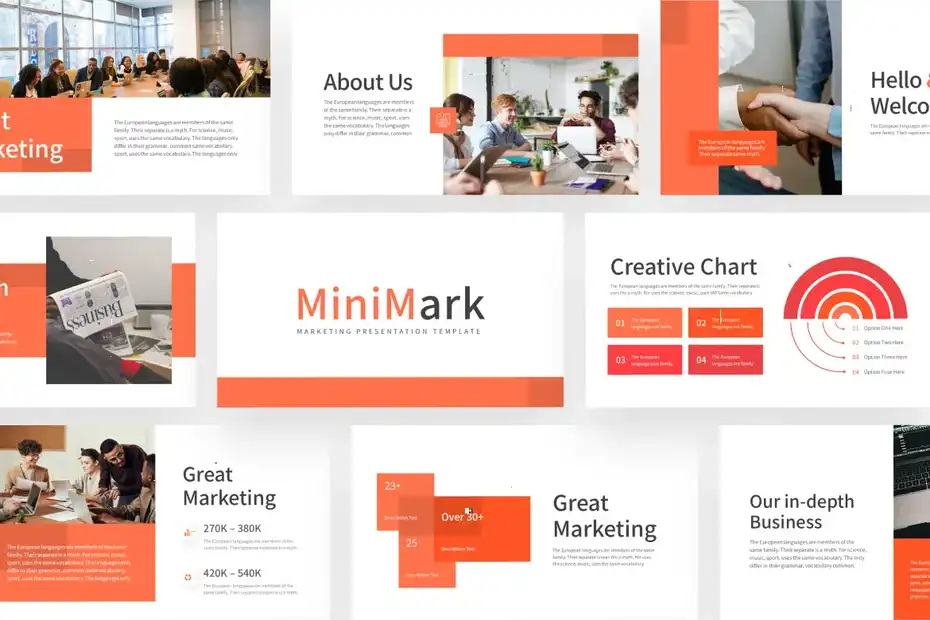 قالب پاورپوینت بازاریابی Minimark - 1