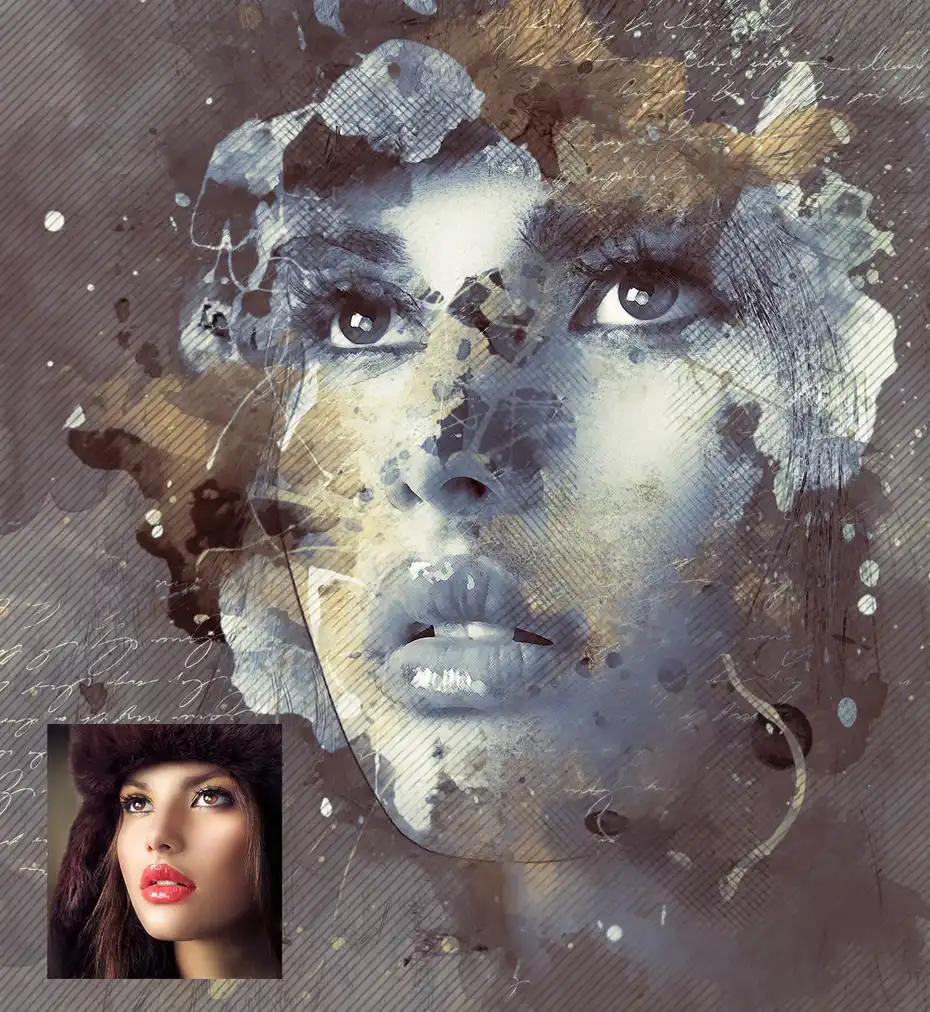 دانلود اکشن فتوشاپ تبدیل تصاویر به طرح هنری مدرن Modern Art Photoshop Action - 20 اکشن فتوشاپ تبدیل تصاویر به طرح هنری مدرن - 19