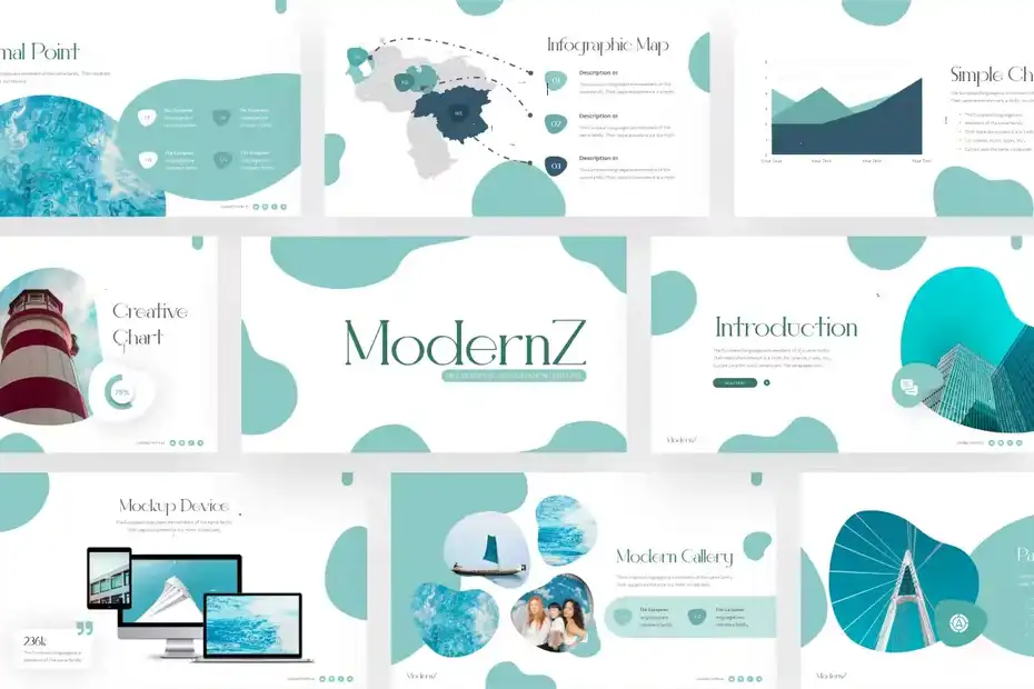 قالب پاورپوینت چند منظوره ModernZ - 1