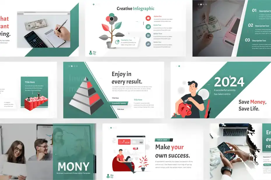 قالب پاورپوینت مالی Mony - Financial PowerPoint Template - 1