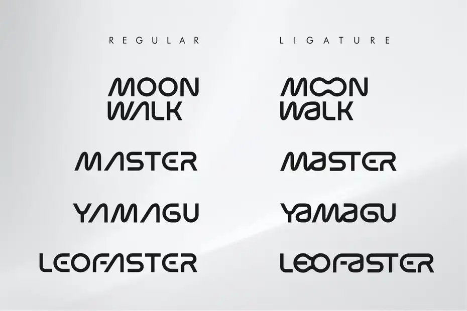 فونت انگلیسی مدرن Moon Walk - 3