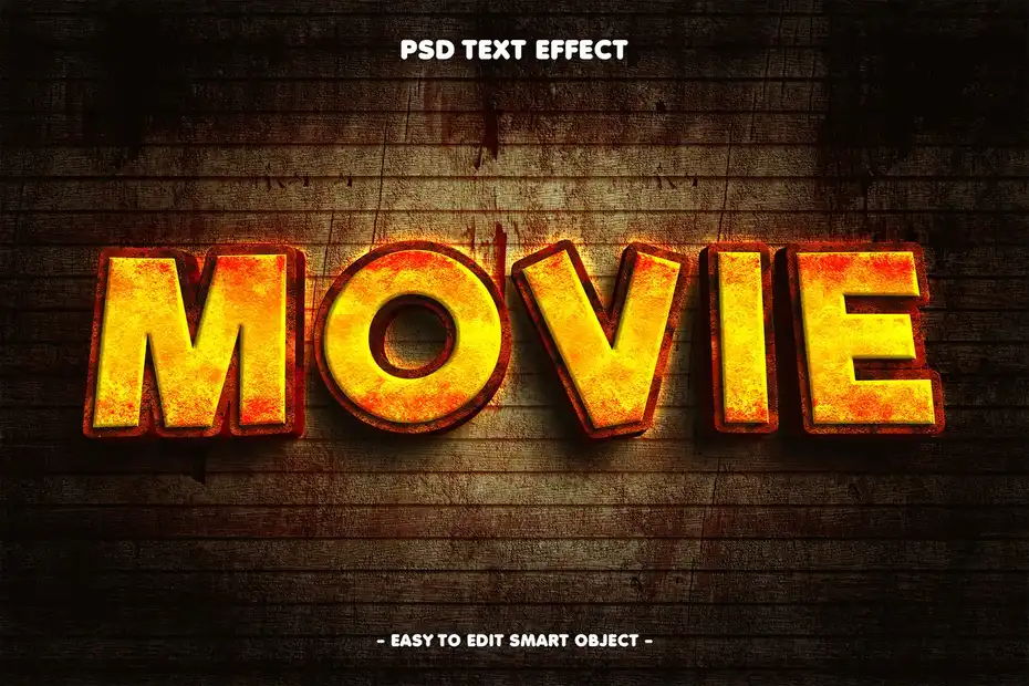 افکت متن کمیک Movie Comic Style Editable Text Effect - 1