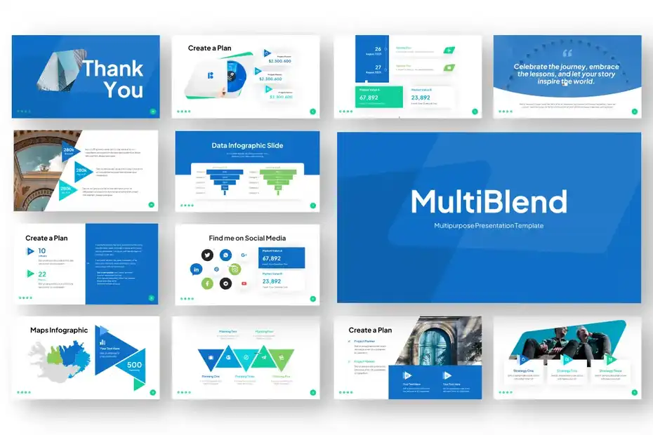 قالب پاورپوینت چند منظوره MultiBlend - 1
