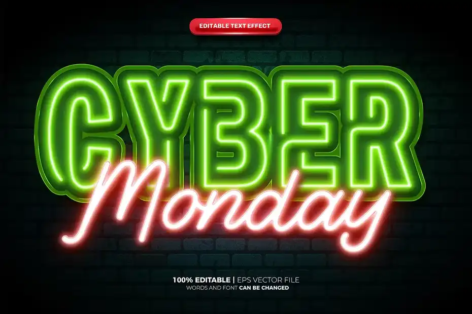 دانلود افکت متن نئونی درخشان Neon Glow Text Effect - 8 افکت متن نئونی درخشان - 7